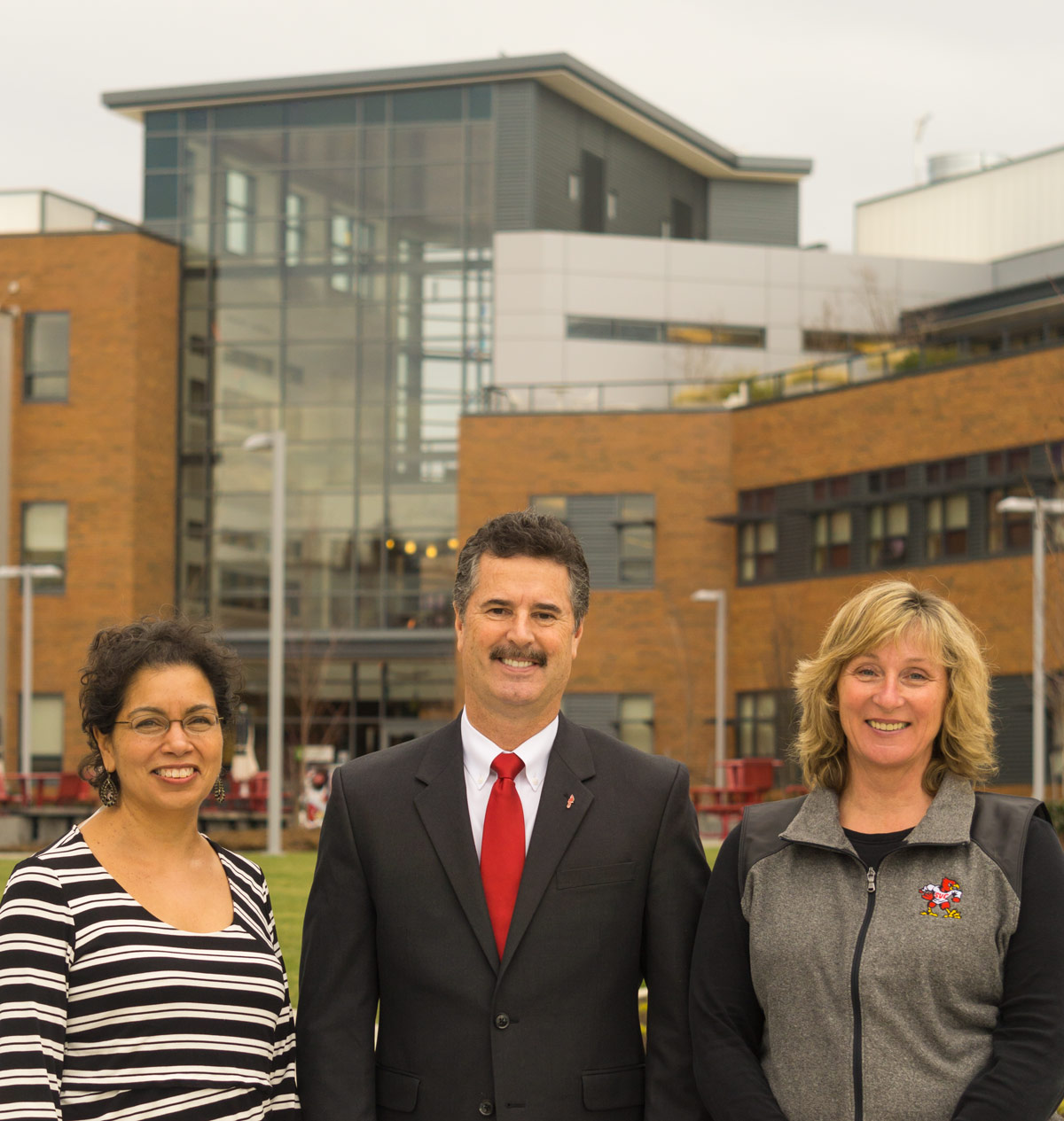 Skagit Valley College's Dr. Tom Keegan, Dr. Laura Cailloux, and Sandy Leber