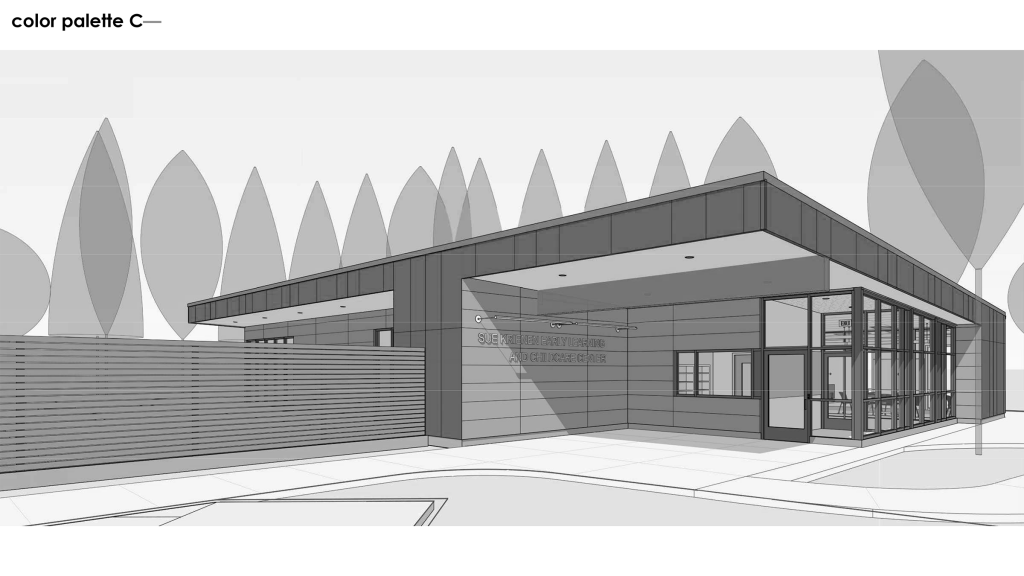Architectural rendering of proposed Early Learning and Childcare Center