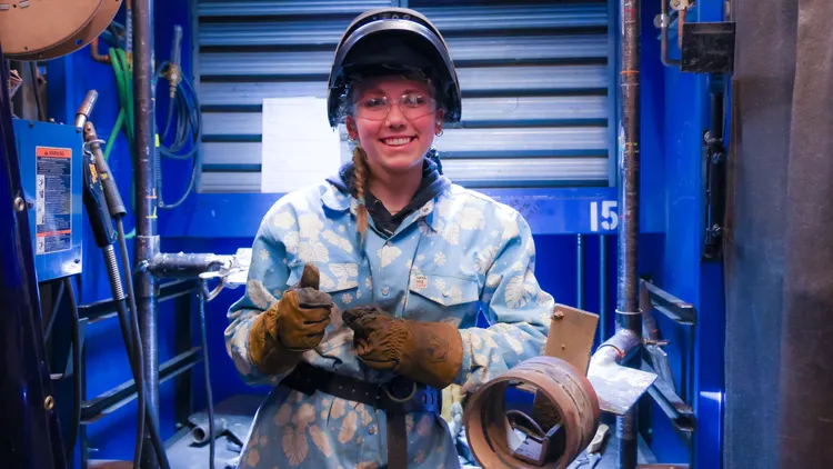 Support SVC Foundation and students like this female welder
